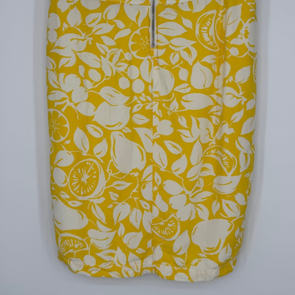 Anthropologie 44 of 52 Conversations Yellow Fruit Print Skirt Size 6 Tropical - Picture 9 of 12